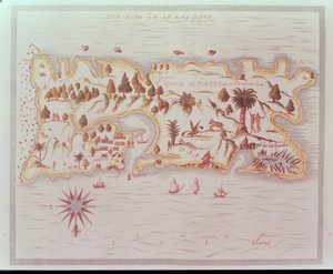 Karte der Insel Puerto Rico, 1599